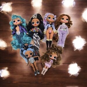 L.O.L. Surprise O.M.G. Fashion Dolls Lot of 6 with assesories